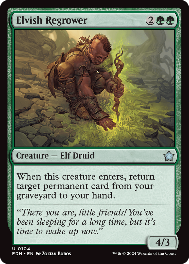 Elvish Regrower [Foundations] | Cracking-Singles