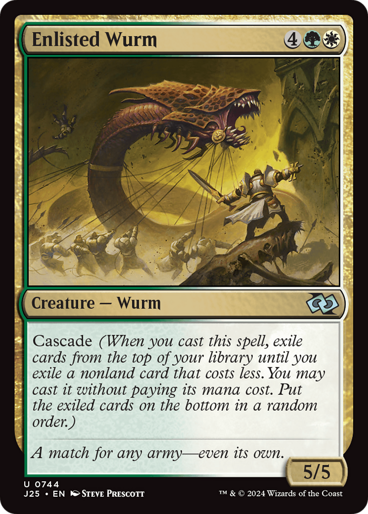 Enlisted Wurm [Foundations Jumpstart] | Cracking-Singles