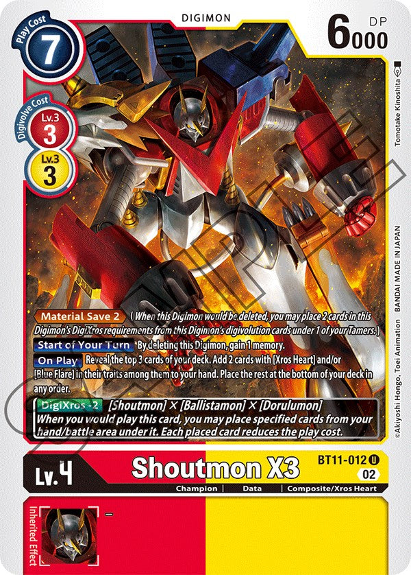 Shoutmon X3 [BT11-012] [Dimensional Phase] | Cracking-Singles