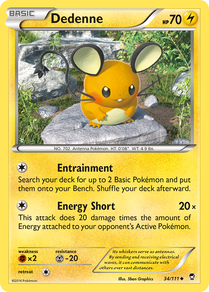 Dedenne (34/111) [XY: Furious Fists] | Cracking-Singles