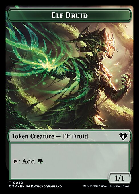 Saproling // Elf Druid Double-Sided Token [Commander Masters Tokens] | Cracking-Singles