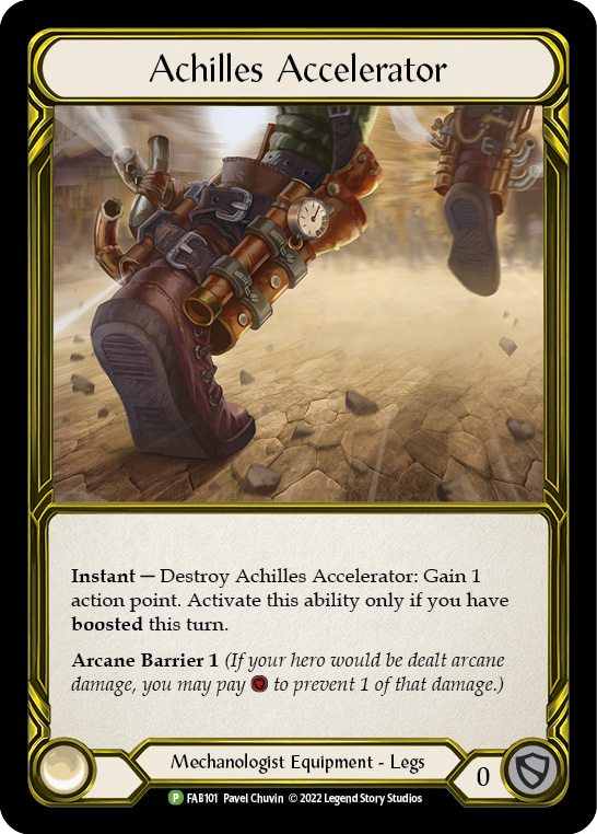 Achilles Accelerator (Golden) [FAB101] (Promo)  Cold Foil | Cracking-Singles