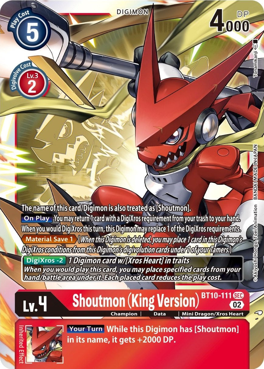 Shoutmon (King Version) [BT10-111] [Xros Encounter] | Cracking-Singles