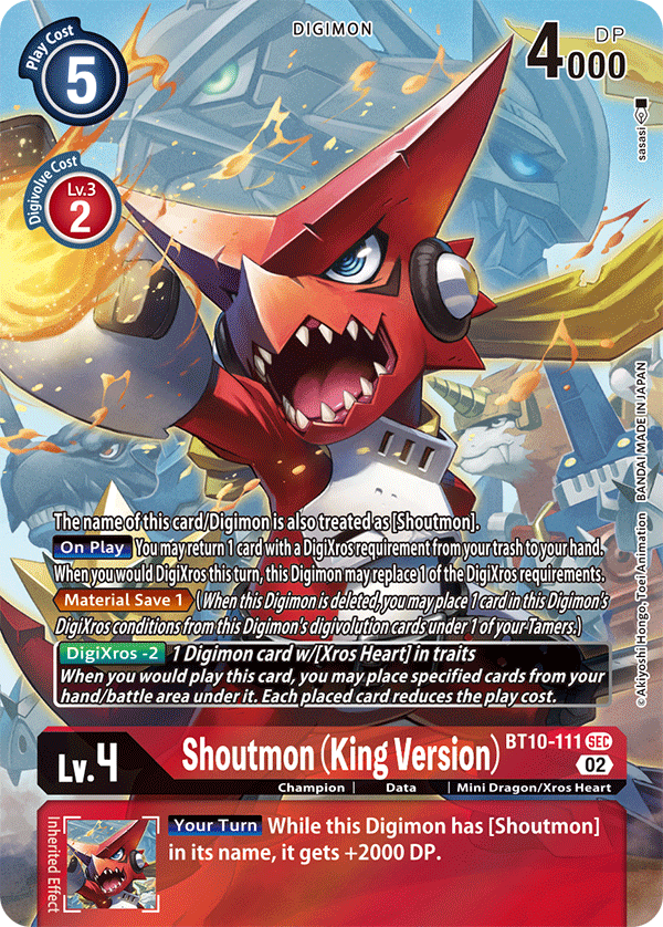 Shoutmon (King Version) [BT10-111] (Alternate Art) [Xros Encounter] | Cracking-Singles