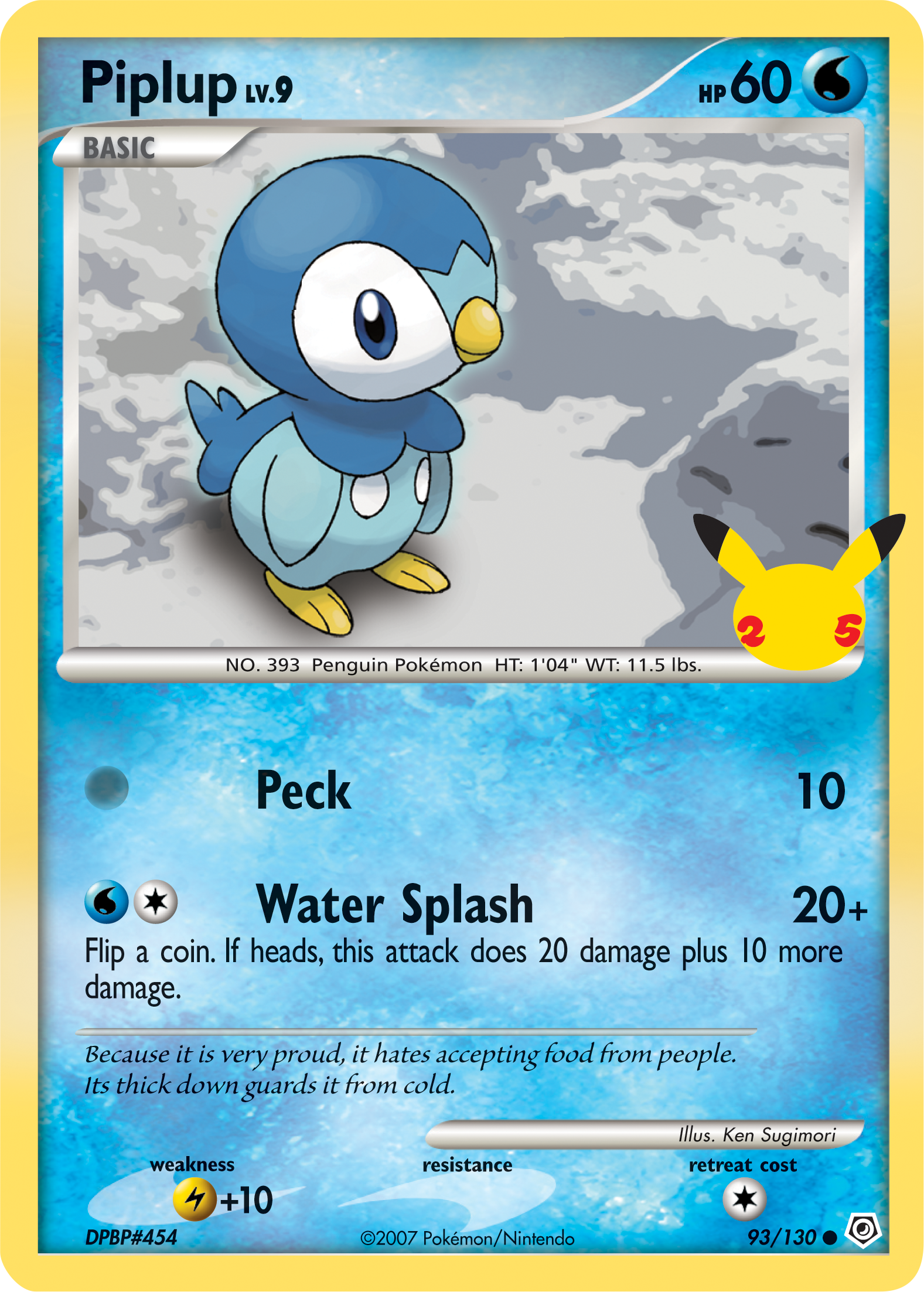 Piplup (93/130) (Jumbo Card) [First Partner Pack] | Cracking-Singles