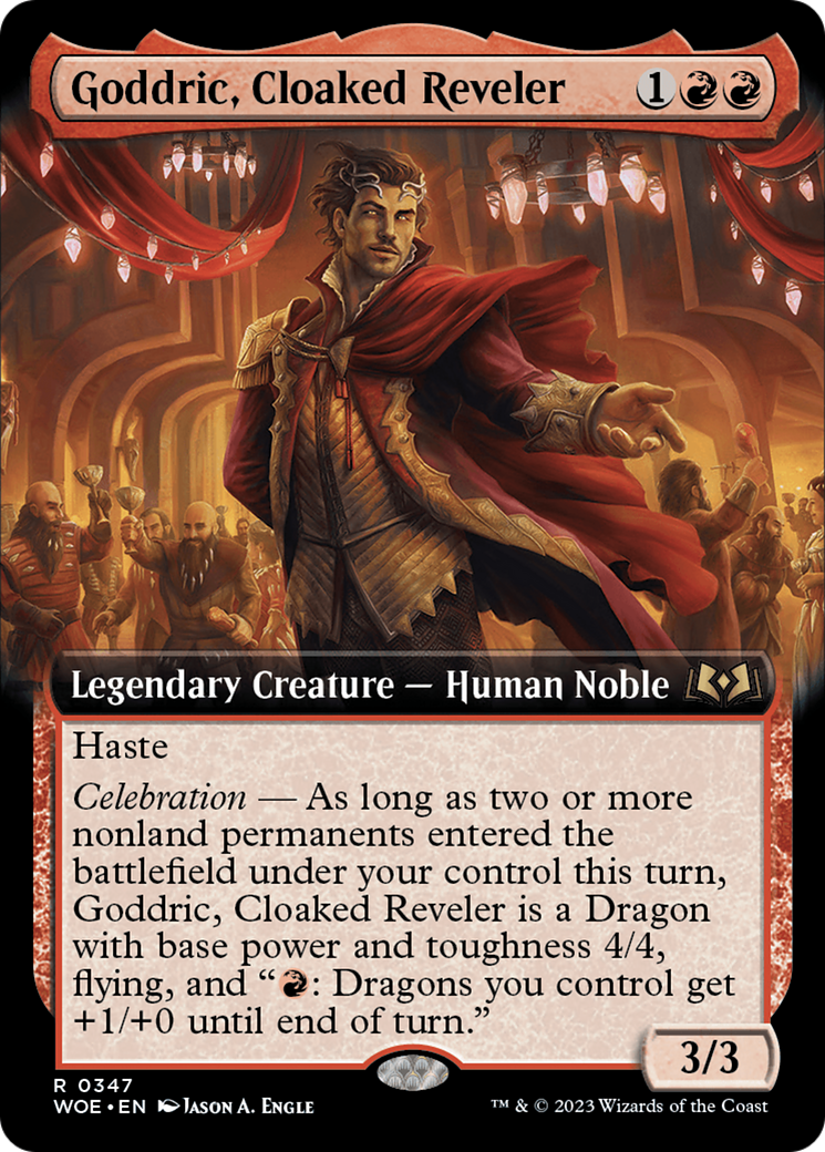 Goddric, Cloaked Reveler (Extended Art) [Wilds of Eldraine] | Cracking-Singles