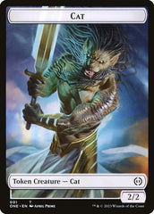 Phyrexian Goblin // Cat Double-Sided Token [Phyrexia: All Will Be One Tokens] | Cracking-Singles