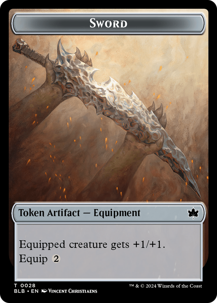 Sword Token [Bloomburrow Tokens] | Cracking-Singles