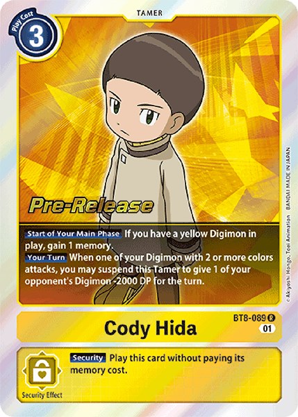 Cody Hida [BT8-089] [New Awakening Pre-Release Cards] | Cracking-Singles