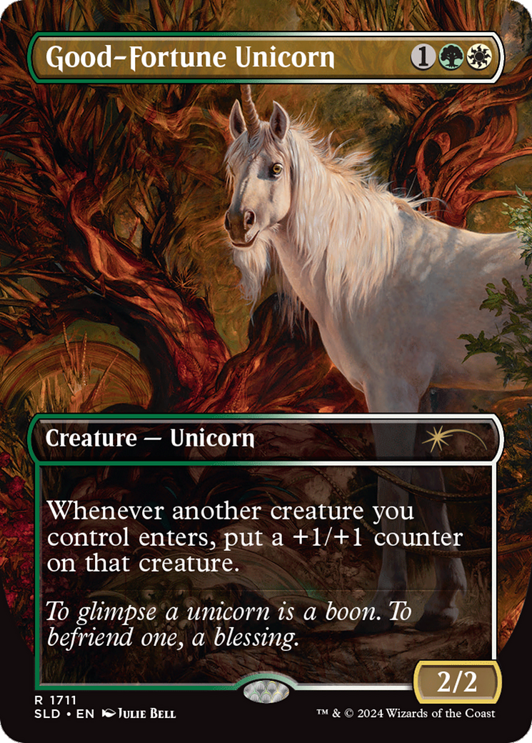 Good-Fortune Unicorn (Rainbow Foil) [Secret Lair Drop Series] | Cracking-Singles