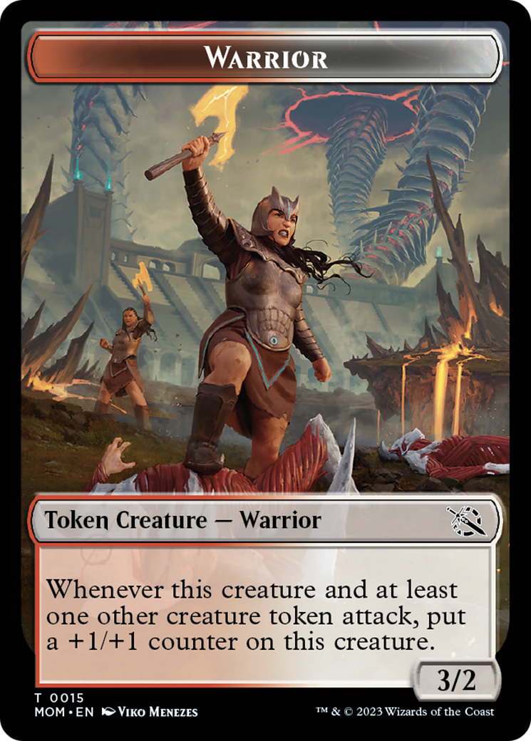 Warrior // Vampire Double-Sided Token [March of the Machine Tokens] | Cracking-Singles