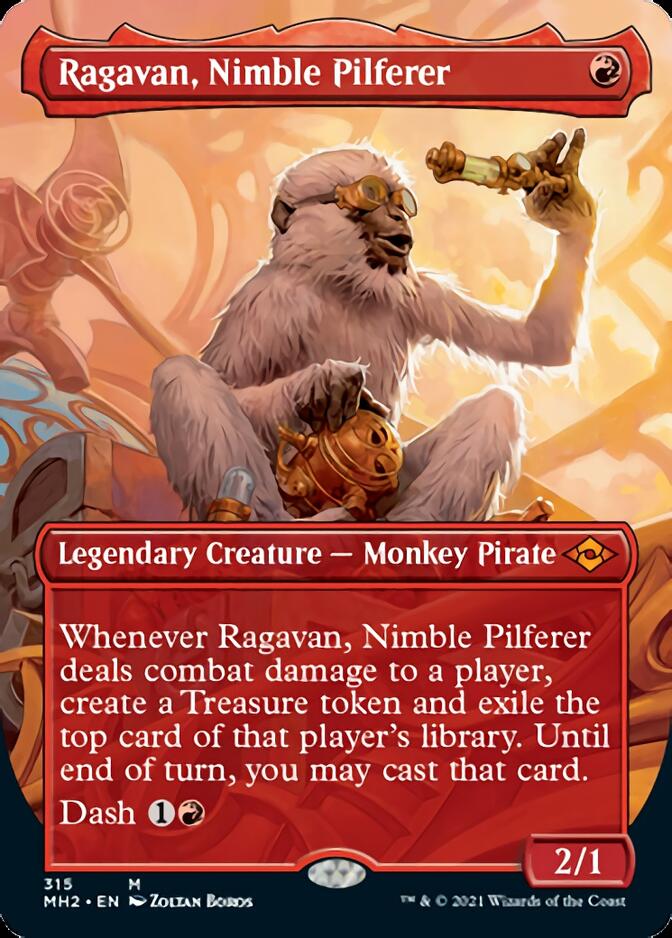 Ragavan, Nimble Pilferer (Borderless Alternate Art) [Modern Horizons 2] | Cracking-Singles