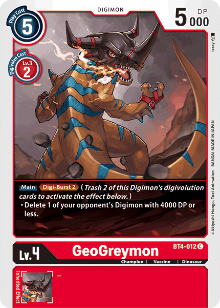 GeoGreymon [BT4-012] [Great Legend] | Cracking-Singles