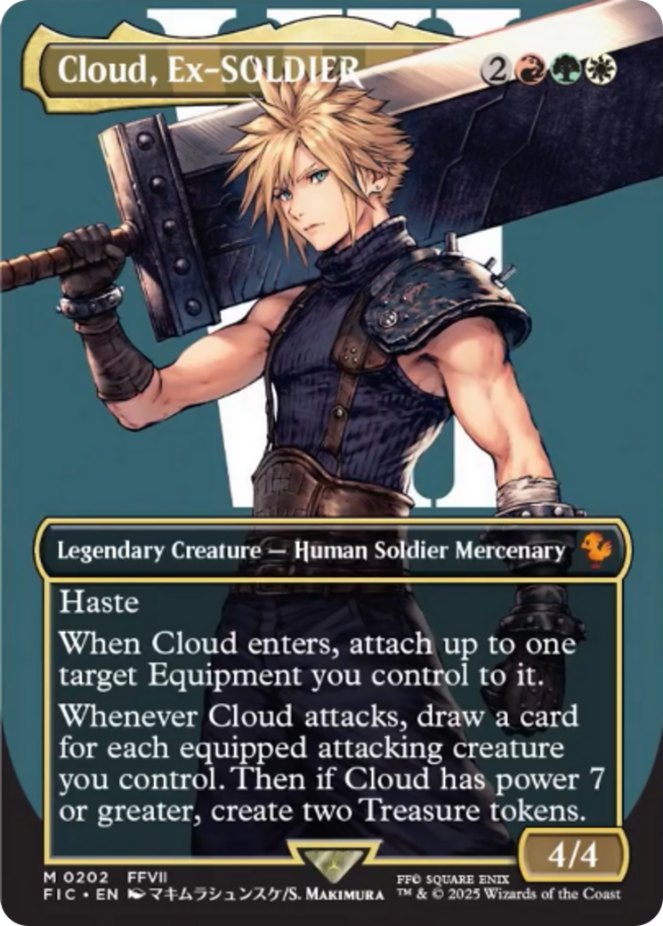 Cloud, Ex-SOLDIER (Borderless) [FINAL FANTASY Commander] | Cracking-Singles