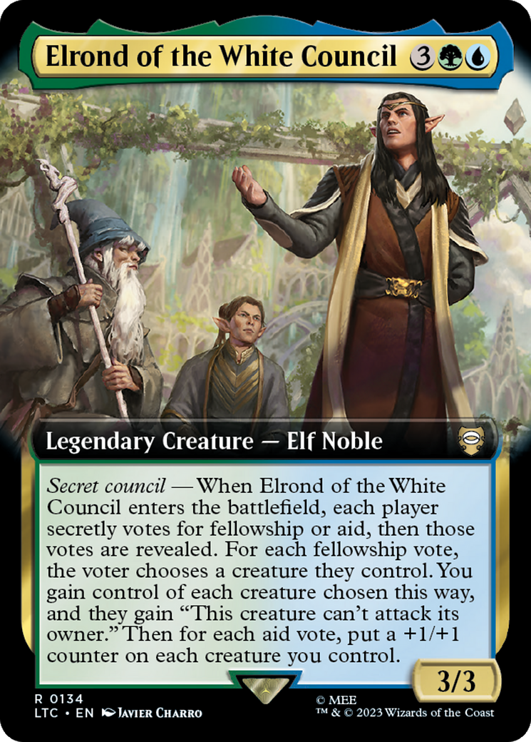 Elrond of the White Council (Extended Art) [The Lord of the Rings: Tales of Middle-Earth Commander] | Cracking-Singles