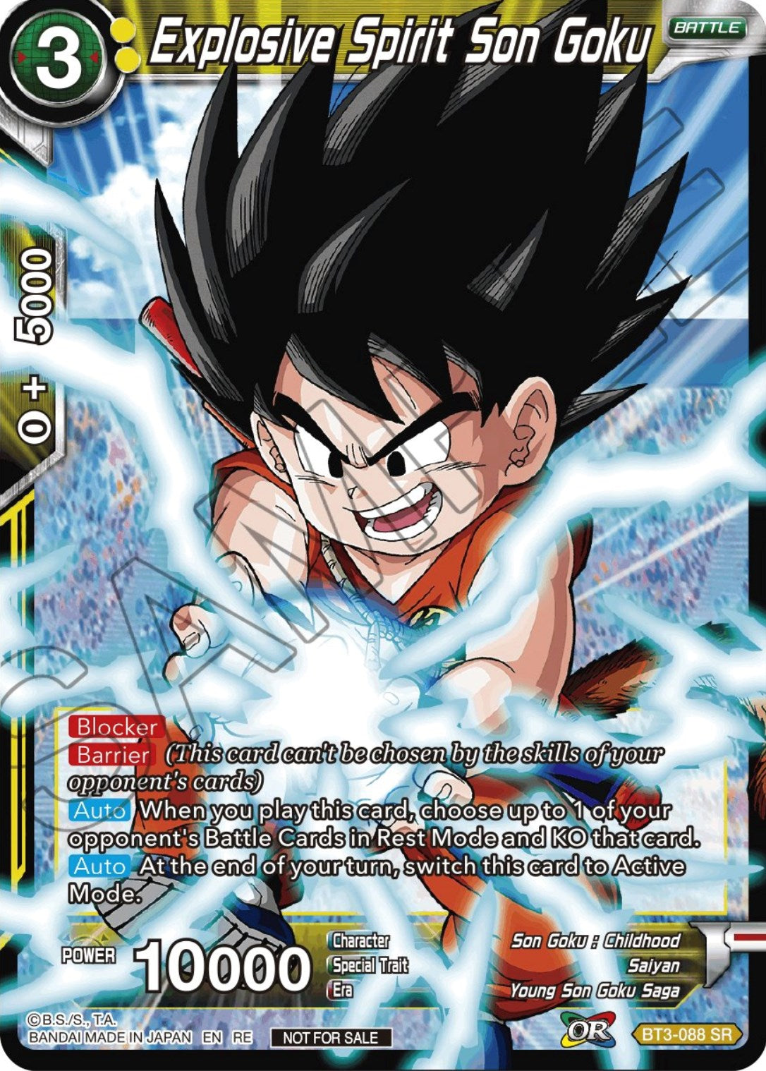 Explosive Spirit Son Goku (Championship Selection Pack 2023 Vol.2) (Silver Foil) (BT3-088) [Tournament Promotion Cards] | Cracking-Singles