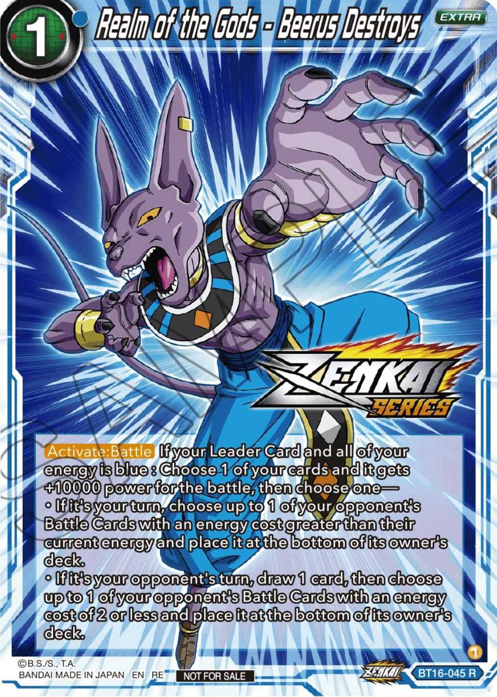 Realm of the Gods - Beerus Destroys (Event Pack 12) (BT16-045) [Tournament Promotion Cards] | Cracking-Singles