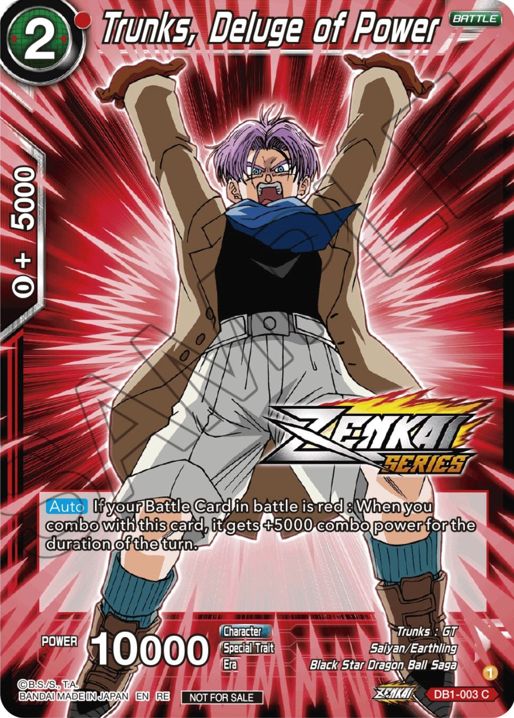 Trunks, Deluge of Power (Event Pack 12) (DB1-003) [Tournament Promotion Cards] | Cracking-Singles