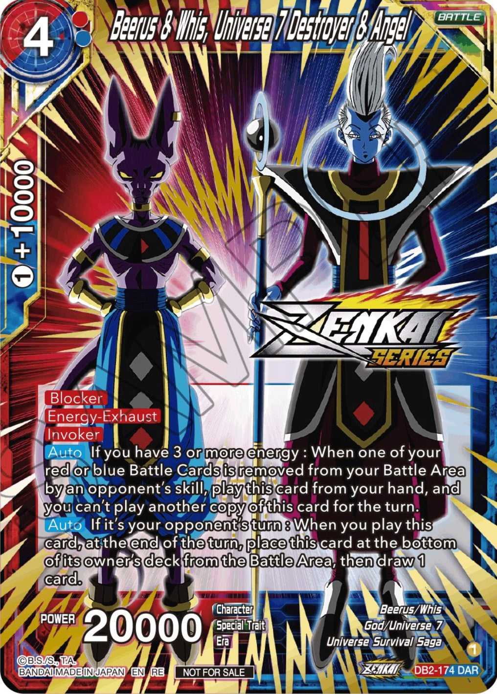 Beerus & Whis, Universe 7 Destroyer & Angel (Event Pack 12) (DB2-174) [Tournament Promotion Cards] | Cracking-Singles