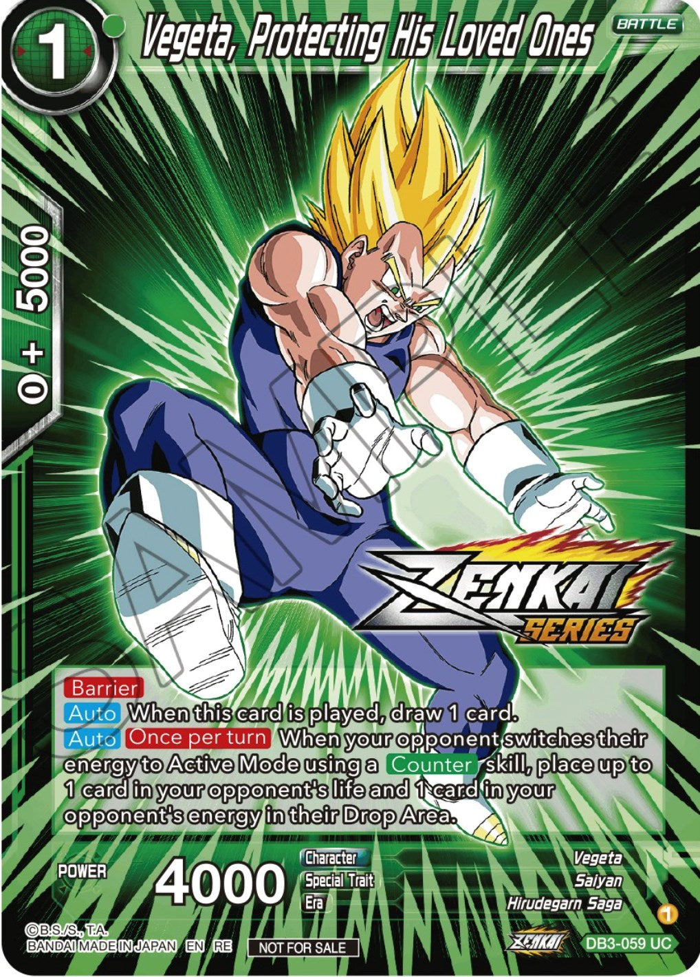 Vegeta, Protecting His Loved Ones (Event Pack 12) (DB3-059) [Tournament Promotion Cards] | Cracking-Singles