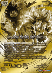 Son Goku // Ultra Instinct Son Goku, Limits Surpassed (Championship 2023 Golden Card Vol.2, Version 2) (BT9-100) [Tournament Promotion Cards] | Cracking-Singles