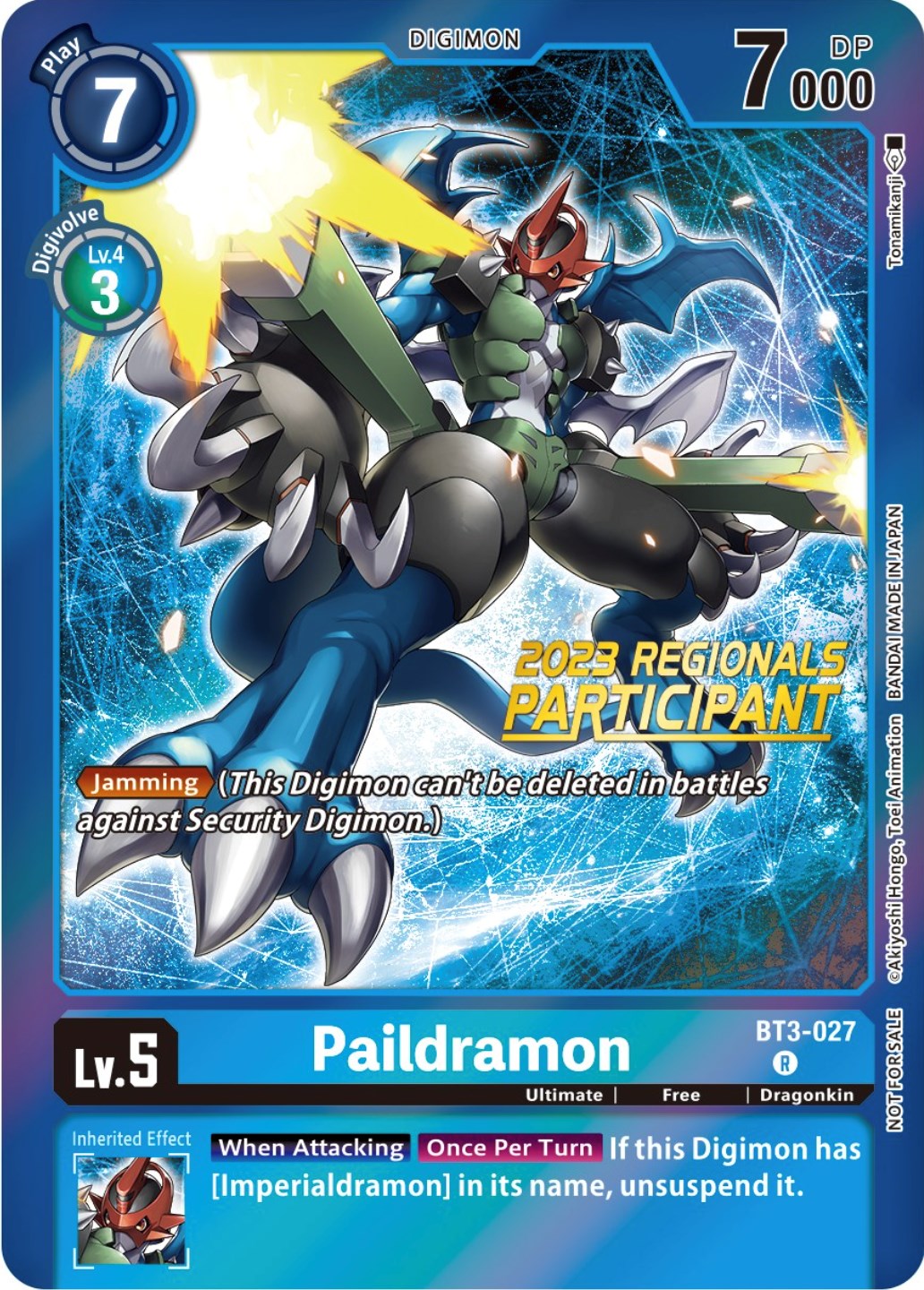 Paildramon [BT3-027] (2023 Regionals Participant) [Release Special Booster Promos] | Cracking-Singles