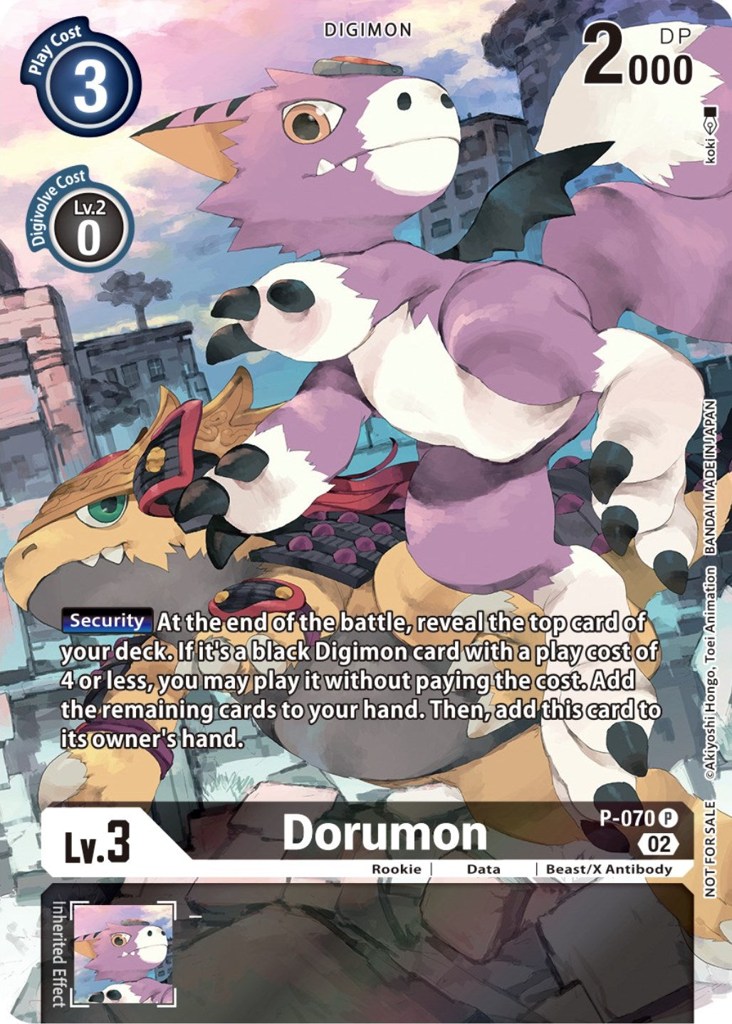 Dorumon [P-070] (Official Tournament Pack Vol. 10) [Promotional Cards] | Cracking-Singles