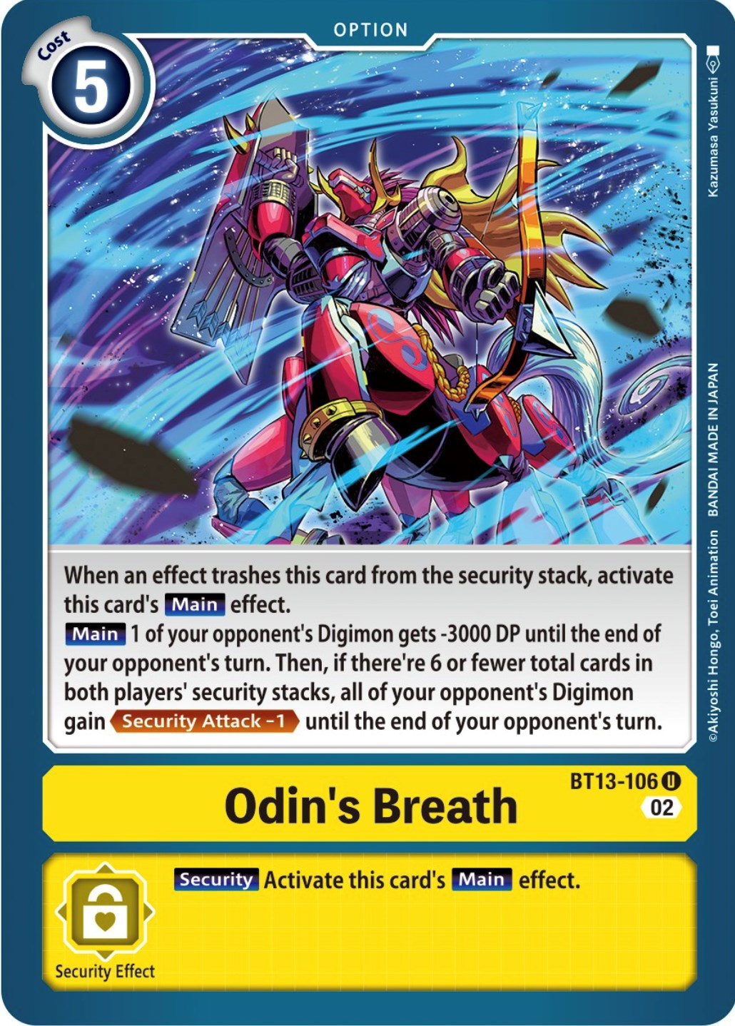 Odin's Breath [BT13-106] [Versus Royal Knights Booster] | Cracking-Singles