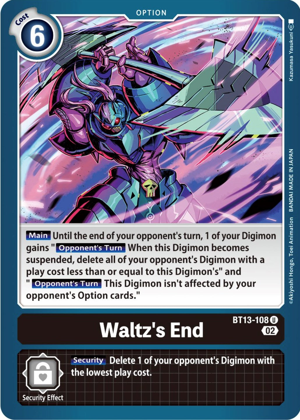 Waltz's End [BT13-108] [Versus Royal Knights Booster] | Cracking-Singles