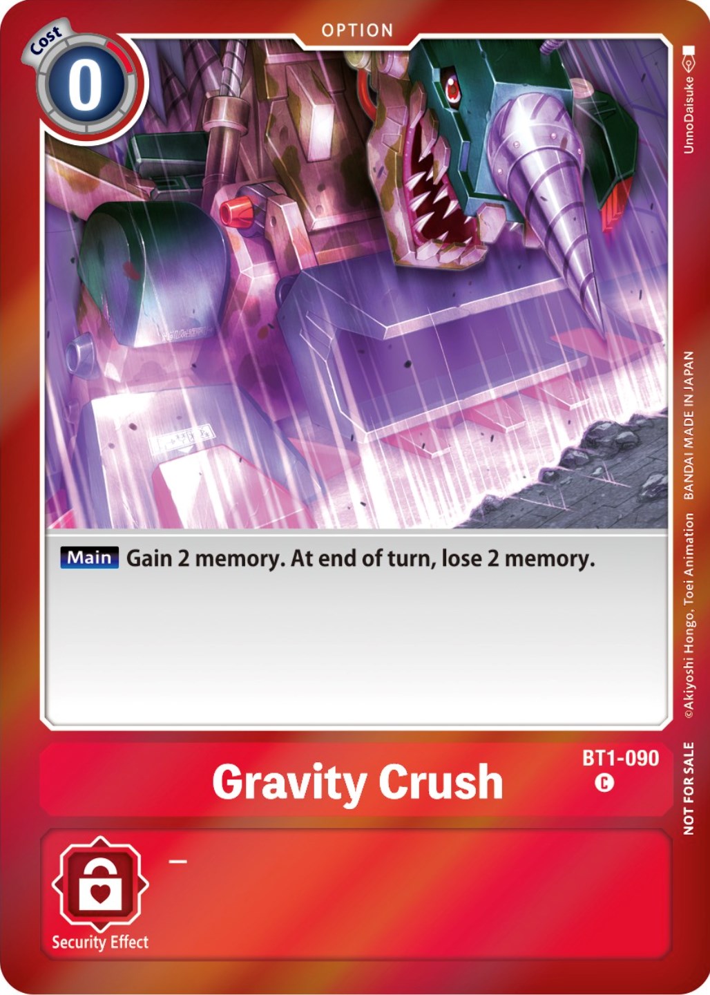 Gravity Crush [BT1-090] (Event Pack 5) [Release Special Booster Promos] | Cracking-Singles