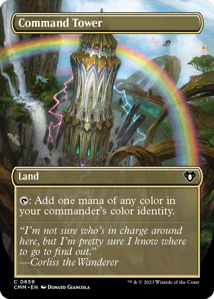 Command Tower (Borderless Alternate Art) [Commander Masters] | Cracking-Singles