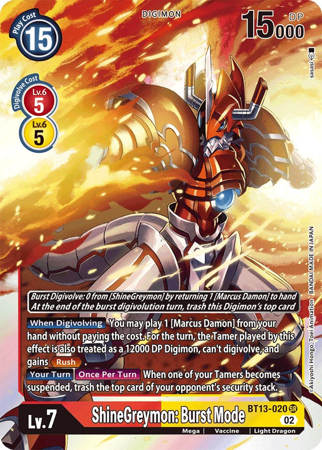 Shinegreymon: Burst Mode [BT13-020] [Versus Royal Knights Booster] | Cracking-Singles