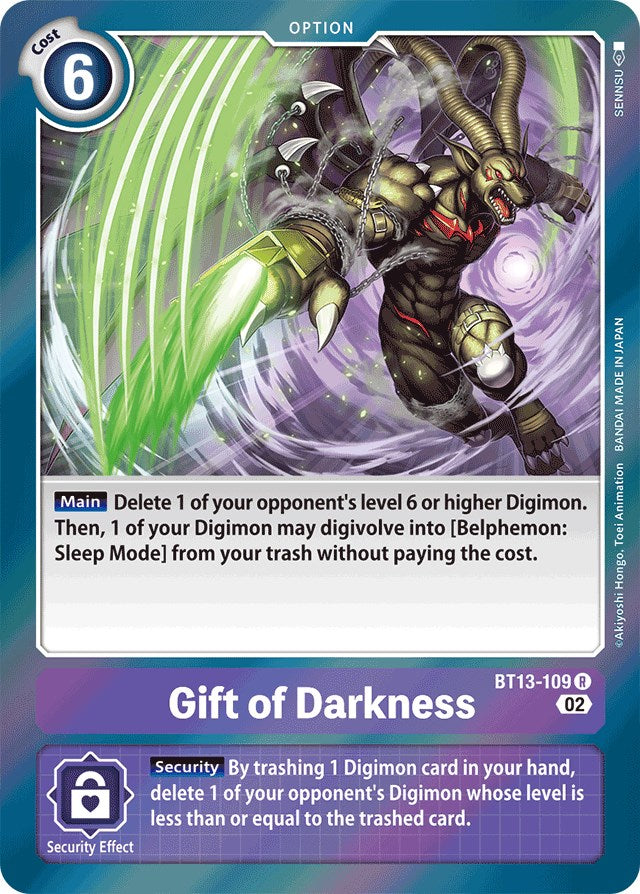 Gift of Darkness [BT13-109] [Versus Royal Knights Booster] | Cracking-Singles