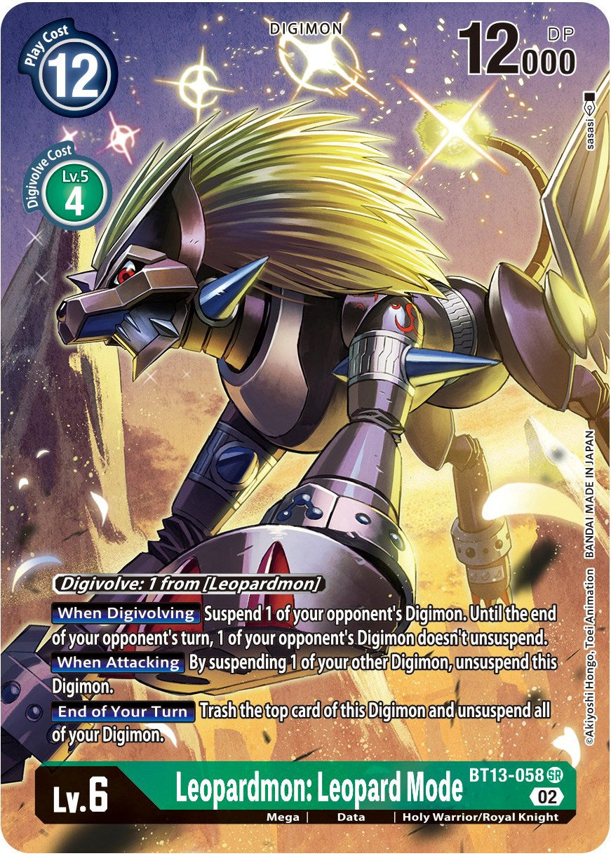 Leopardmon: Leopard Mode [BT13-058] (Alternate Art) [Versus Royal Knights Booster] | Cracking-Singles