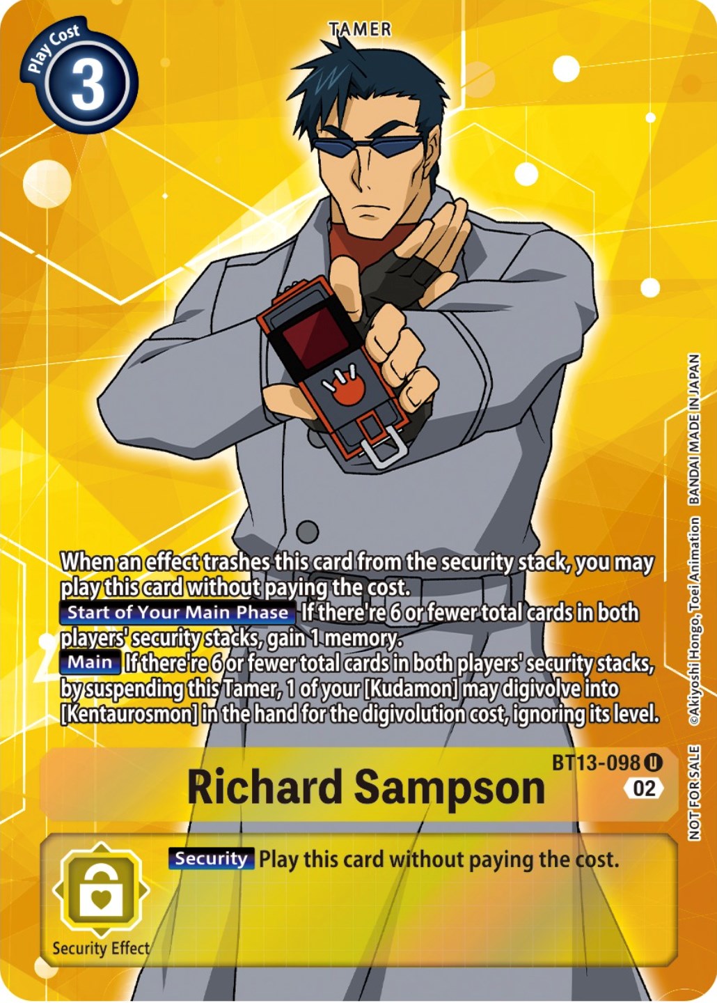 Richard Sampson [BT13-098] (Box Topper) [Versus Royal Knights Booster] | Cracking-Singles