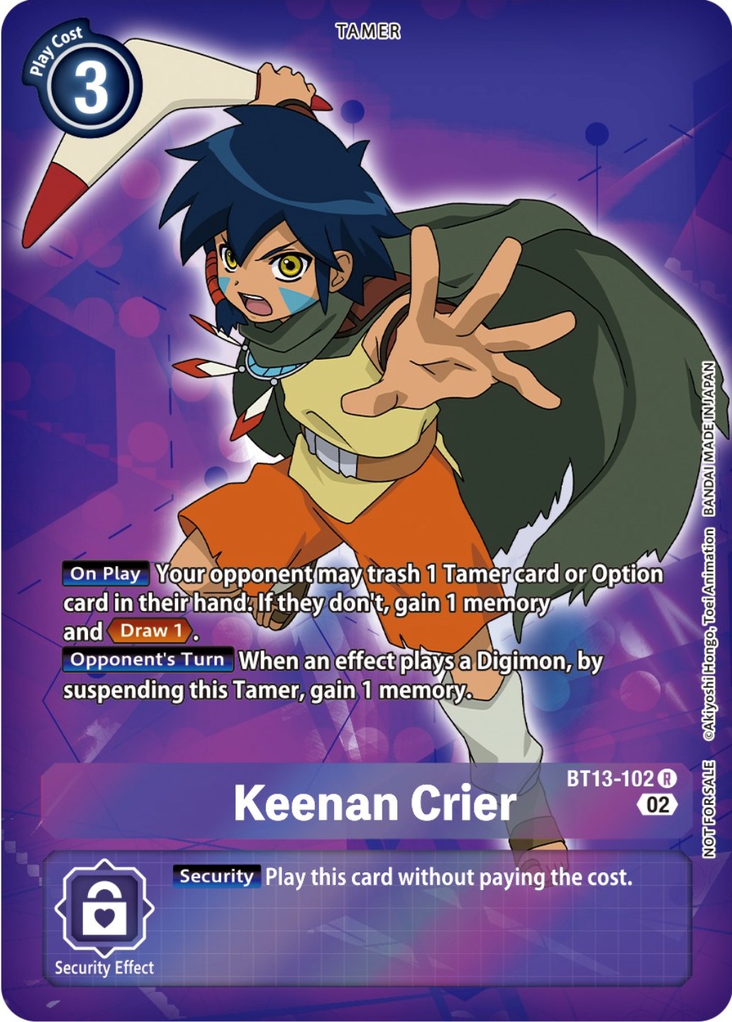 Keenan Crier [BT13-102] (Box Topper) [Versus Royal Knights Booster] | Cracking-Singles