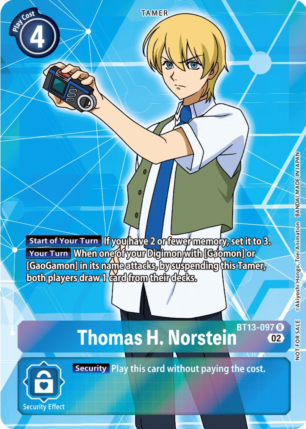 Thomas H. Norstein [BT13-097] (Box Topper) [Versus Royal Knights Booster] | Cracking-Singles