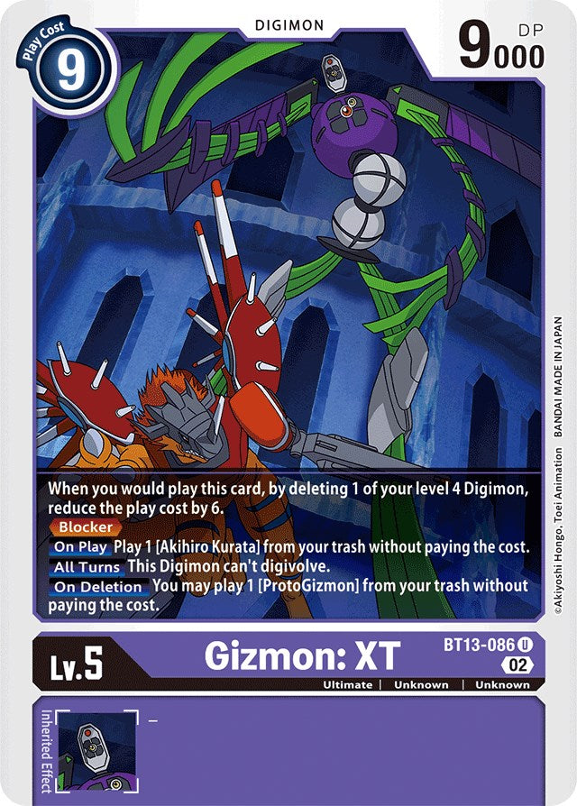 Gizmon: XT [BT13-086] [Versus Royal Knights Booster] | Cracking-Singles