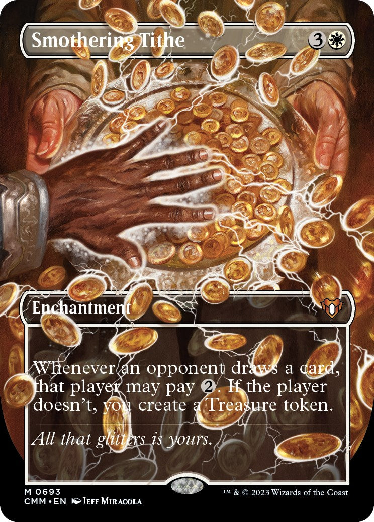 Smothering Tithe (Borderless Alternate Art) [Commander Masters] | Cracking-Singles