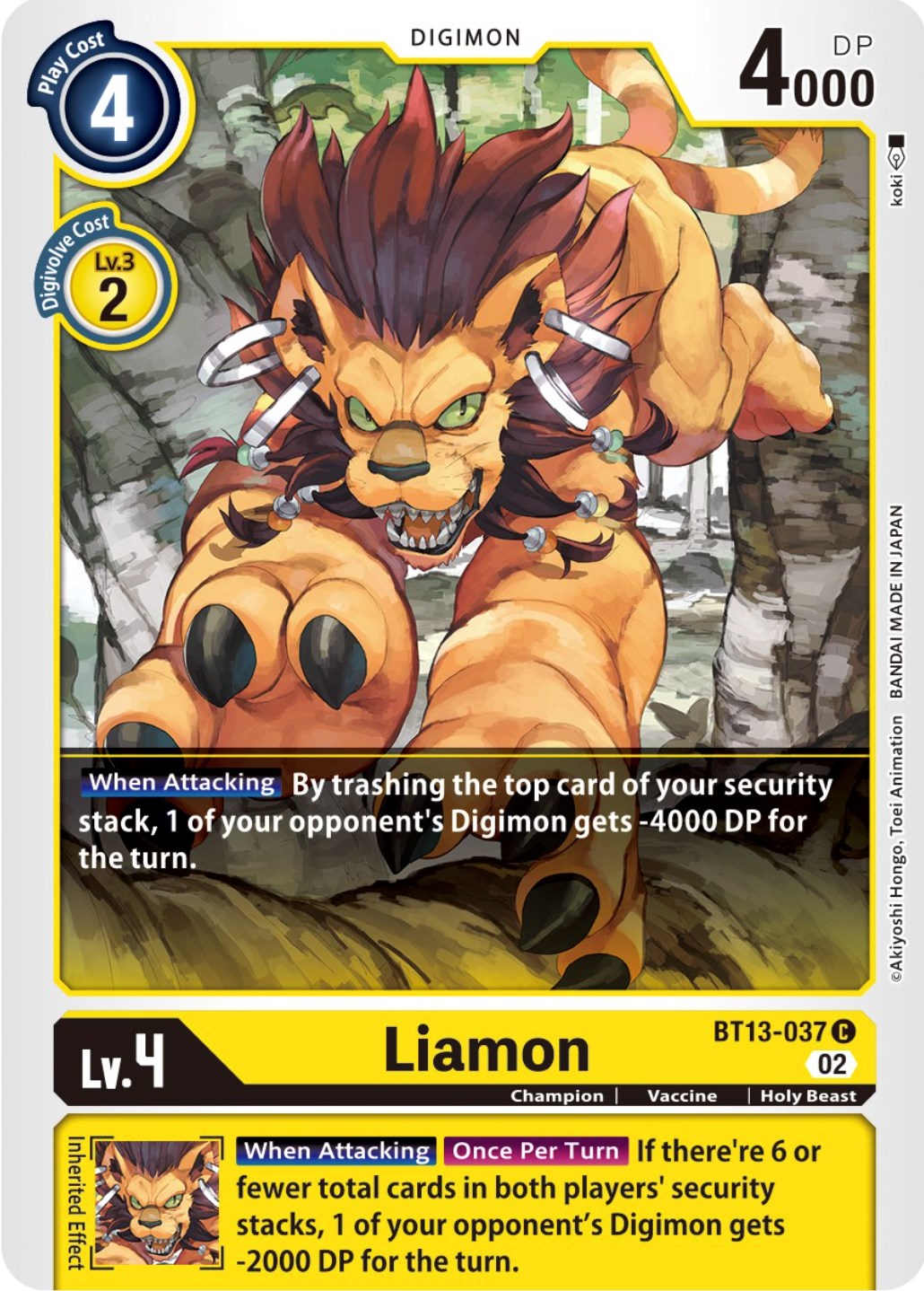 Liamon [BT13-037] [Versus Royal Knights Booster] | Cracking-Singles