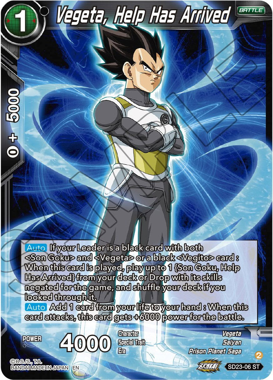 Vegeta, Help Has Arrived (SD23-06) [Critical Blow] | Cracking-Singles