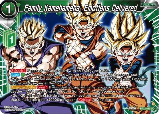 Family Kamehameha, Emotions Delivered (BT22-059) [Critical Blow] | Cracking-Singles