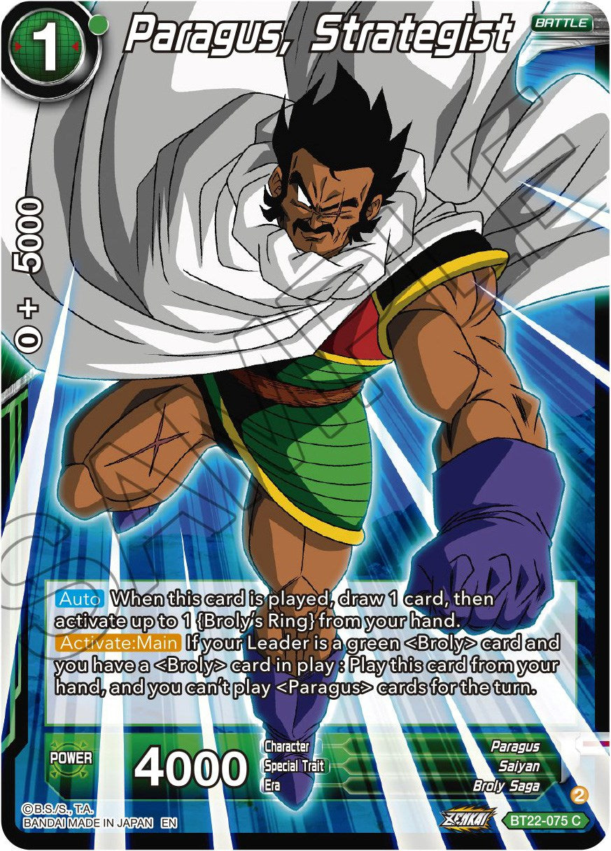 Paragus, Strategist (BT22-075) [Critical Blow] | Cracking-Singles