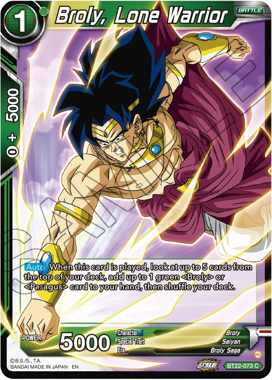 Broly, Lone Warrior (BT22-073) [Critical Blow] | Cracking-Singles