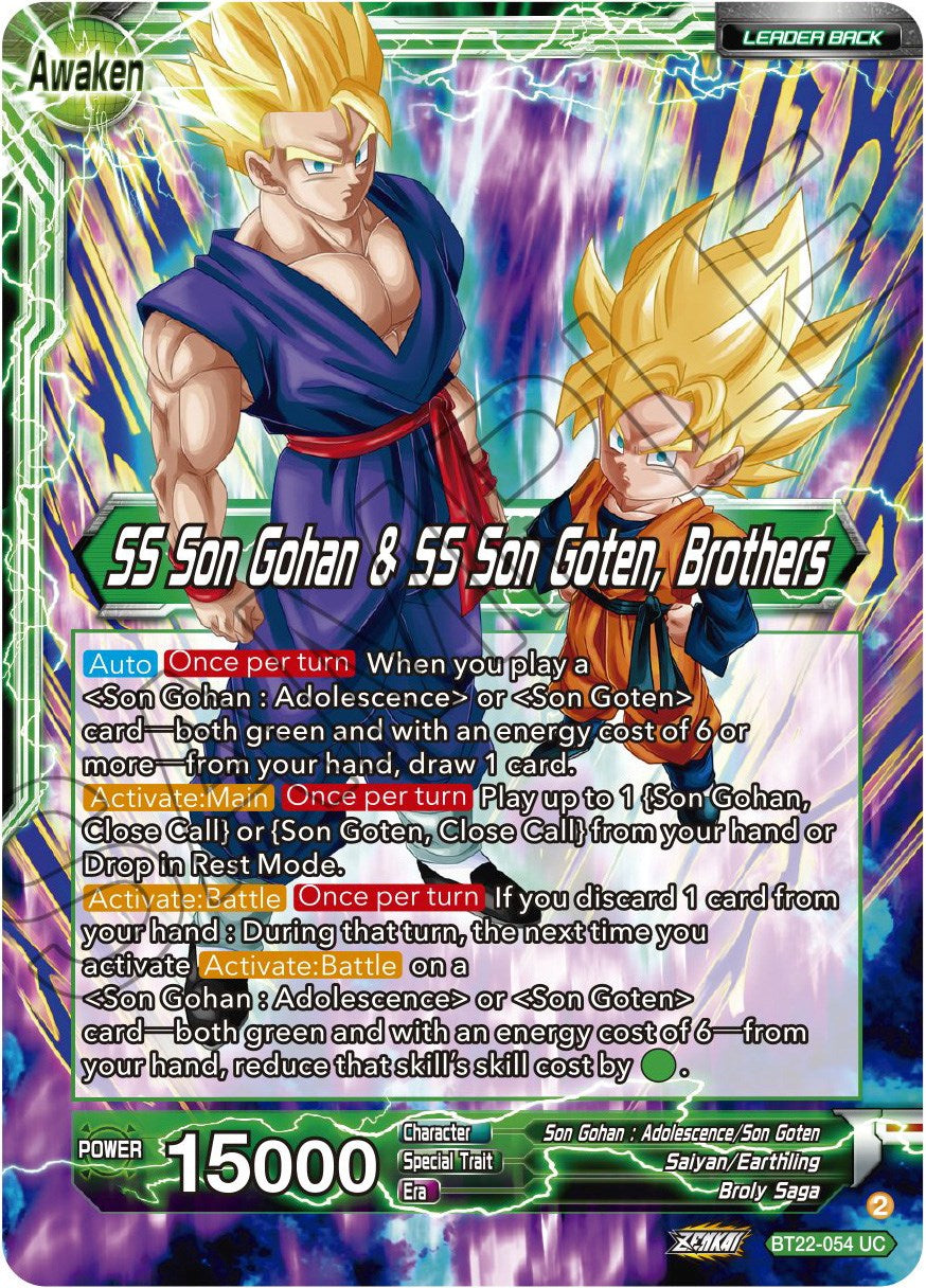 Son Goten // SS Son Gohan & SS Son Goten, Brothers (BT22-054) [Critical Blow] | Cracking-Singles