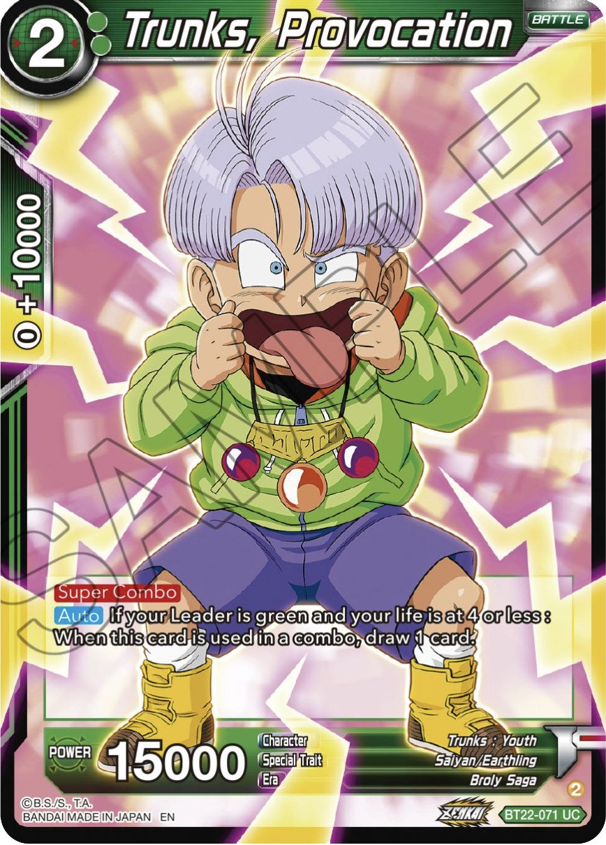 Trunks, Provocation (BT22-071) [Critical Blow] | Cracking-Singles