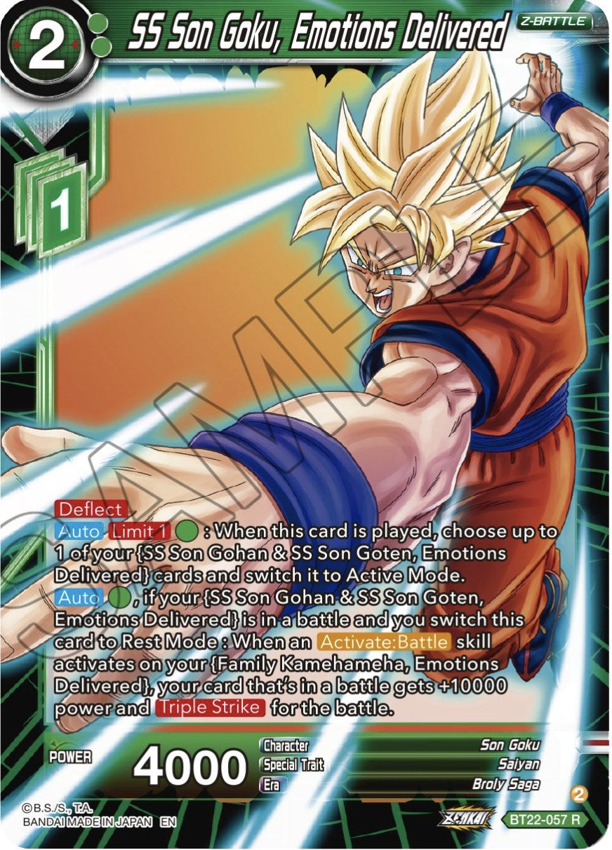 SS Son Goku, Emotions Delivered (BT22-057) [Critical Blow] | Cracking-Singles