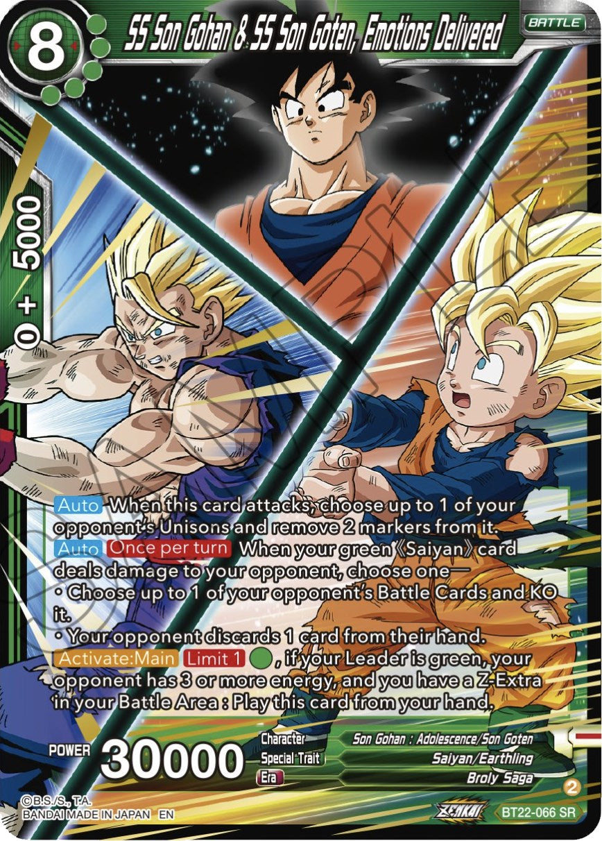 SS Son Gohan & SS Son Goten, Emotions Delivered (BT22-066) [Critical Blow] | Cracking-Singles