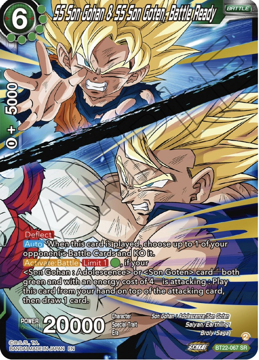 SS Son Gohan & SS Son Goten, Battle Ready (BT22-067) [Critical Blow] | Cracking-Singles