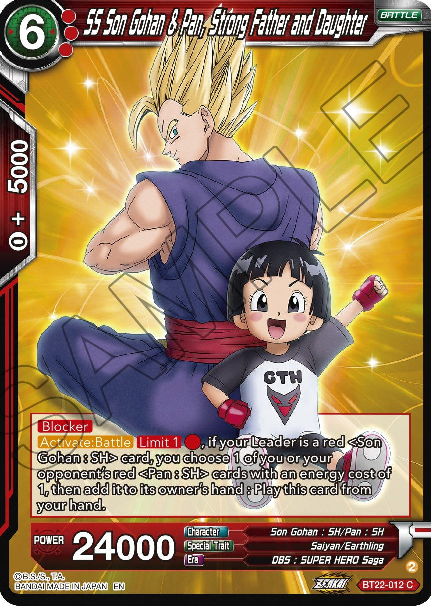 SS Son Gohan & Pan, Strong Father and Daughter (BT22-012) [Critical Blow] | Cracking-Singles